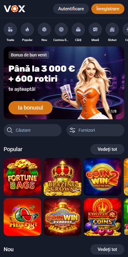 VOXcasino pentru cine plătește în crypto